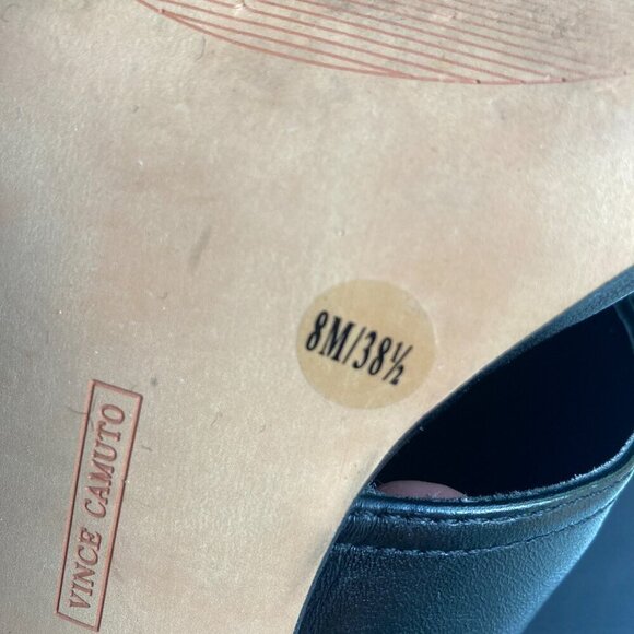 Vince Camuto Mule Black Leather with Heels size 8 - Picture 13 of 13